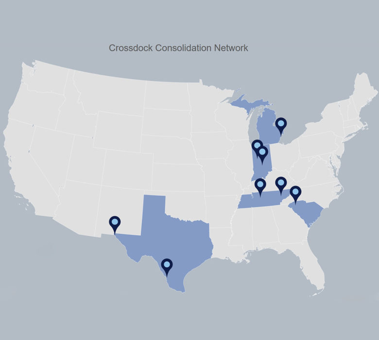 Shared Crossdock Consolidation Network